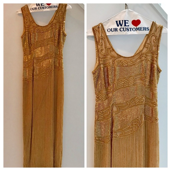 Custom Beaded Gown +Wide Kick-pleat - Picture 4 of 15